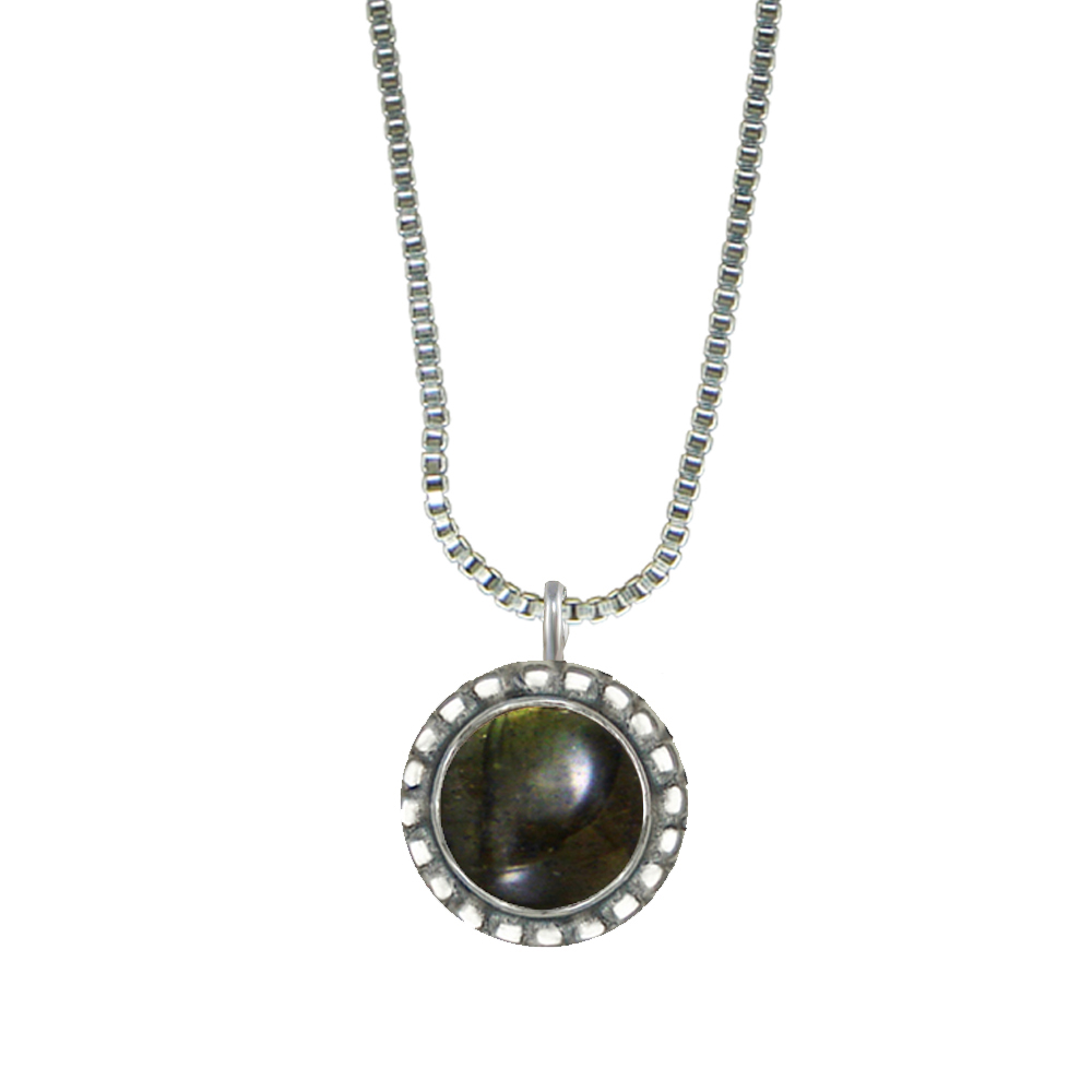 Sterling Silver Little Spectrolite Pendant Necklace